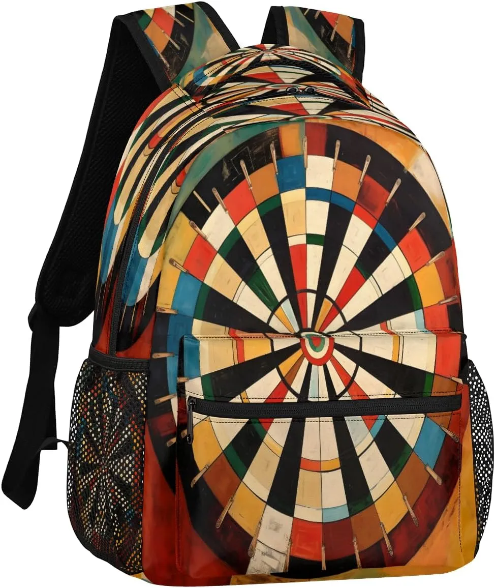 Backpack for Women Men, Darts BoardCasual Backpacks, Waterproof Lightweight Sports Daypack Bags for Travel Camping Work