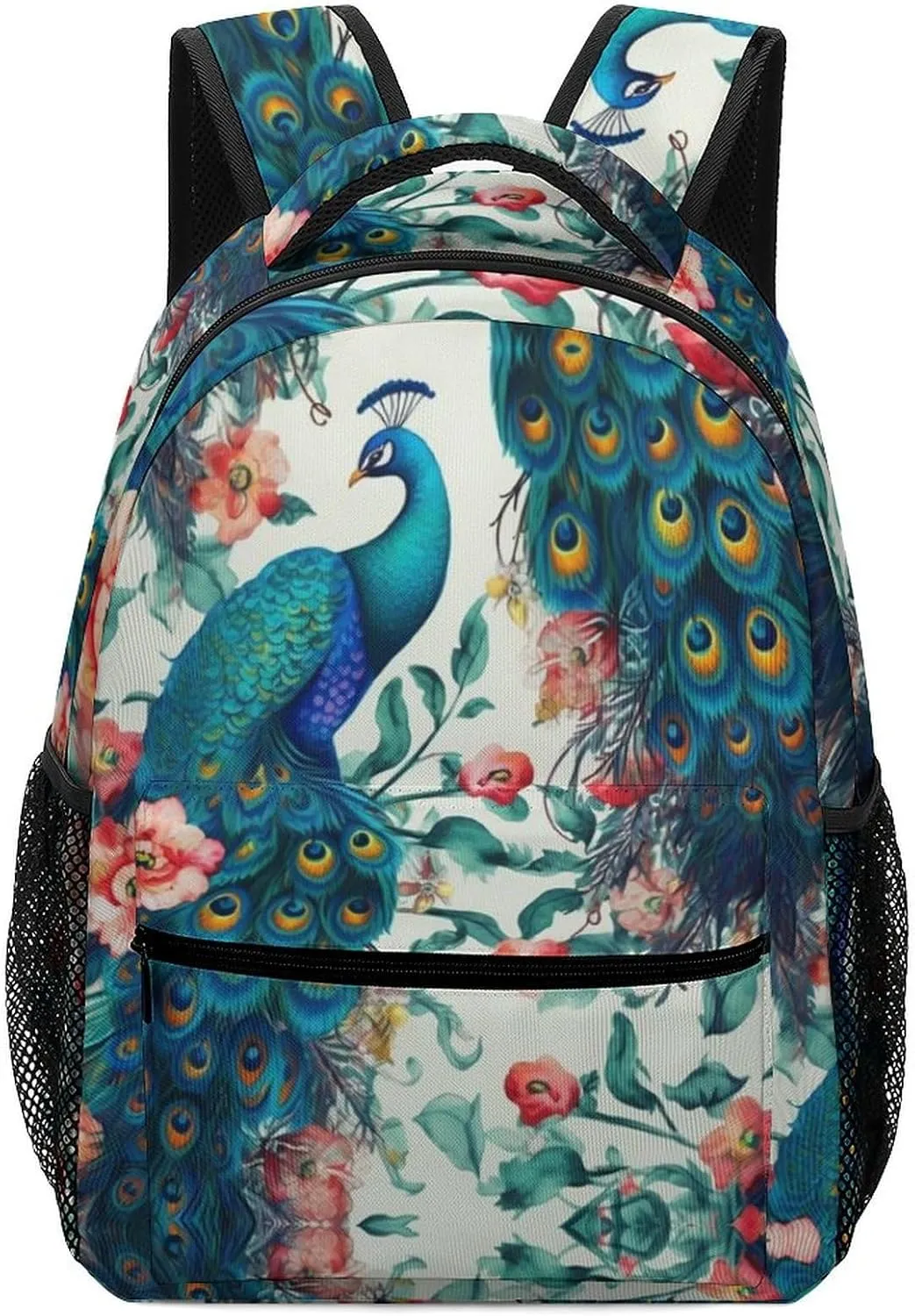 Backpacks Beautiful Peacock Flowers Travel Bag Laptop Backpack Casual Daypack for Weekender Business Hiking