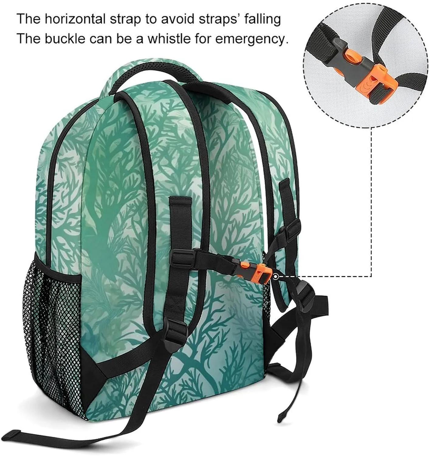 Backpacks Green Sea Blue Seaweed Travel Bag Laptop Backpack Casual Daypack for Weekender Business Hiking