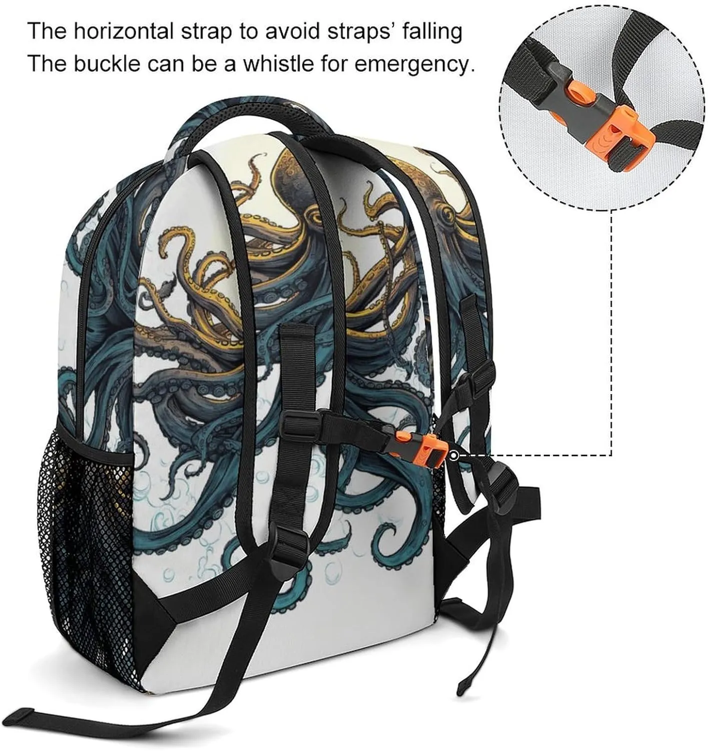 Backpacks Sun Ocean Octopus Travel Bag Laptop Backpack Casual Daypack for Weekender Business Hiking