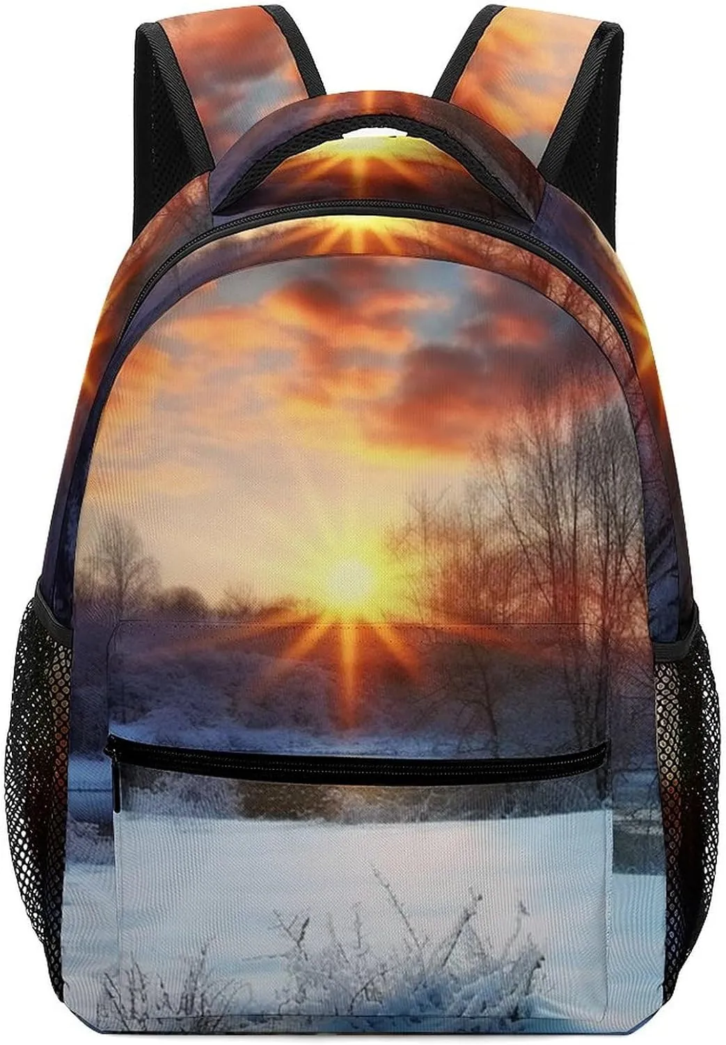Backpacks Winter Sunrise Sunset Landscape Travel Bag Laptop Backpack Casual Daypack for Weekender Business Hiking