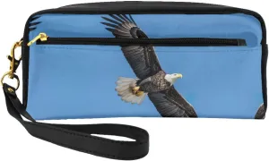 Bald Eagle Print Portable Makeup Bag,Travel-Friendly Design,Versatile Mini Makeup Pouchtion