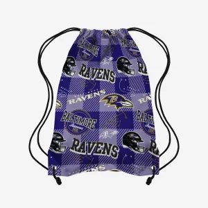 Baltimore Ravens Thematic Repeat Print Drawstring Backpack