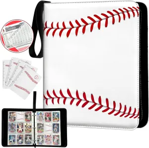 Baseball Card Binder, 9 Pocket Sheet, Baseball Card Holder, Fits 900 Baseball Cards with 50 Removable Sleeves, Sports Card Binder, Collectible Trading Cards Album, Card Binder
