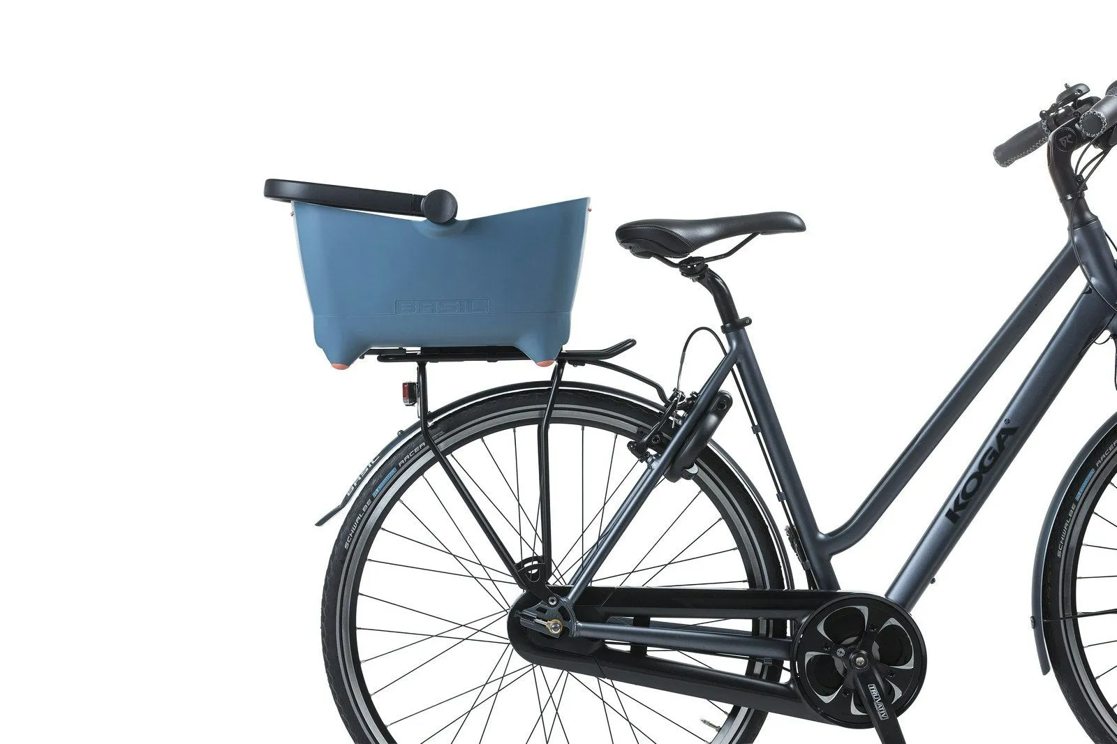 Basil Buddy Bicycle Rear Basket For Pets MIK Blue