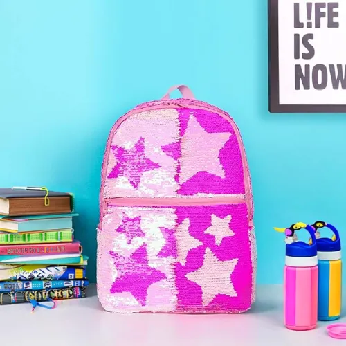 Belachica Star Flip Sequins School Backpack