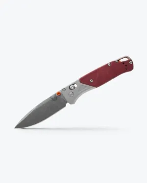 Benchmade - Bugout 535 EDC Knife with Grey/Redstone Aluminum & Richlite Handle (535-09)