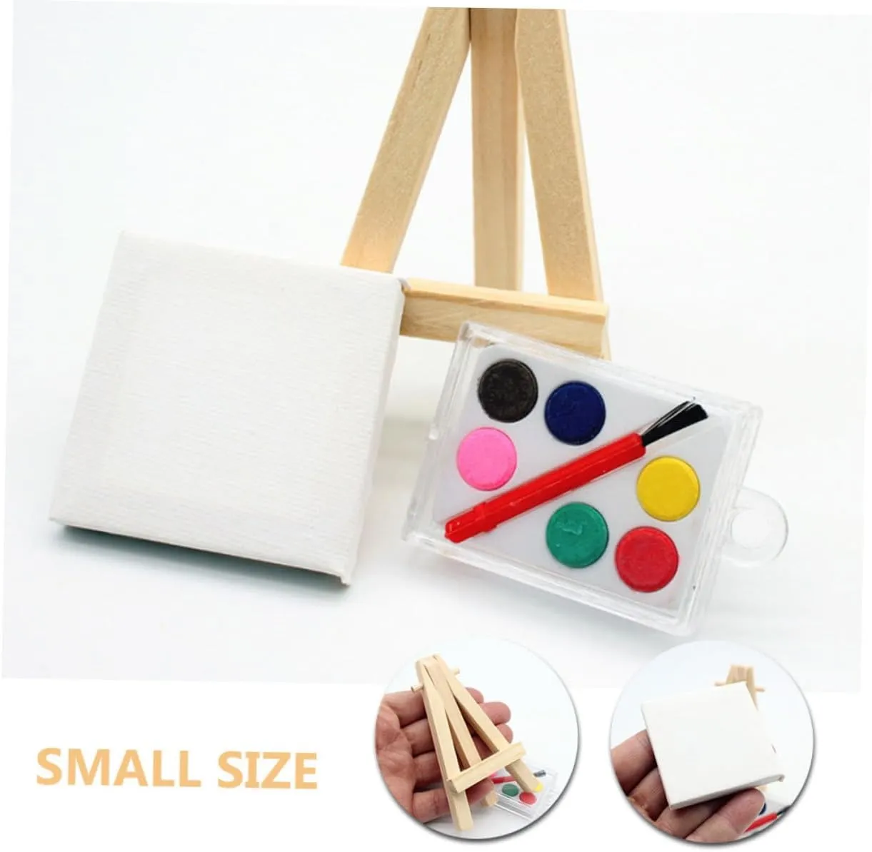 BESPORTBLE 3sets Miniature Easel for Dollhouse Artistic Ornament Drawing Board and Pigment Accessories Mini House Decoration and Photography Prop