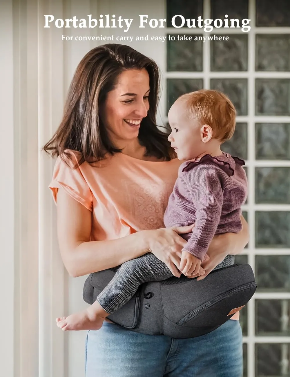 besrey Baby Hip Carrier, Adjustable Waist Belt Carrier,Toddler Hip Carrier with Fanny Pack, Ergonomic M Position Baby Hip Seat Carrie, Up to 44lb, Easy Fold Up, Infant Carrier Hipseat