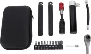 Bike Repair Ratchet Wrench Tool Set, Aluminum Alloy & Stainless Steel Multi Accessories Kit for Cycling Roadside Home Mechanical Maintenance