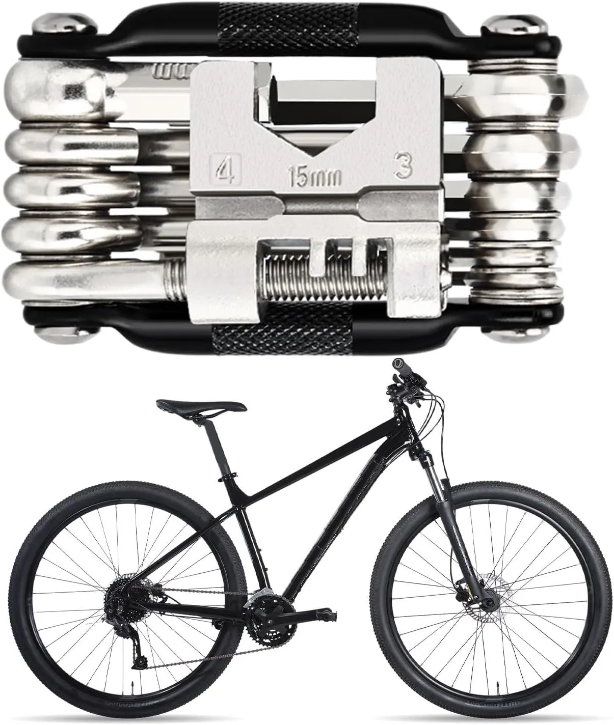 Bikes Multi Tool Kit - Alloy Tire Lever Set, Portable Cycling Tool | Foldable Chain Splitter with Hex Key Wrenches, On The Go Fixes Road Urgency Repair Accessories for Bikes Motorcycles