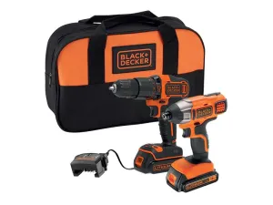 BLACK   DECKER BCK25S2S Twin Kit 18V 2 x 1.5Ah Li-ion