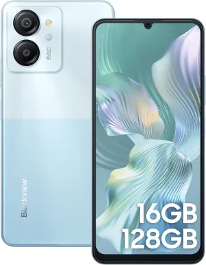 Blackview Color 8 Unlocked Phones, Octa-Core 16GB 128GB/SD 2TB Android Phones, 50MP Camera Mobile Phone, 6000mAh 18W, 6.75"HD  90Hz, 3 Card Slots, 4G Dual SIM Phone, Fingerprint ID, T-Mobile Cellphone