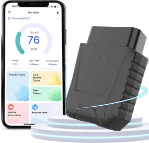 Bluetooth OBD2 Scanner for Cars - Wireless OBD2 Scan Tools & Code Reader for iPhone/Android Wireless Auto Diagnostic Tool to Read and Clear Error Codes Live Data Reset Exclusive Free App(A)