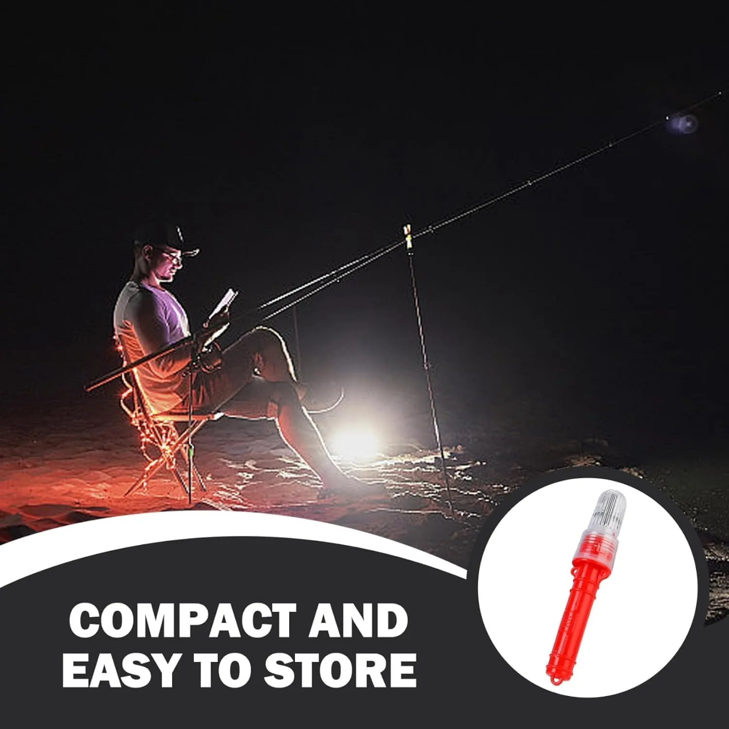Boat Flares, Boat Flares Coast Guard Approved Marine, Solar-Powered Auto-Light Control, Red/Green/White, Waterproof Emergency Signals for Fishing Nets, Buoys, Boats & Maritime Rescue (1PC)