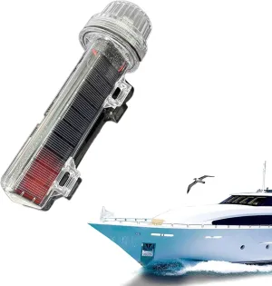 Boat Flares, Boat Flares Coast Guard Approved Marine, Solar-Powered Auto-Light Control, Red/Green/White, Waterproof Emergency Signals for Fishing Nets, Buoys, Boats & Maritime Rescue (1PC)