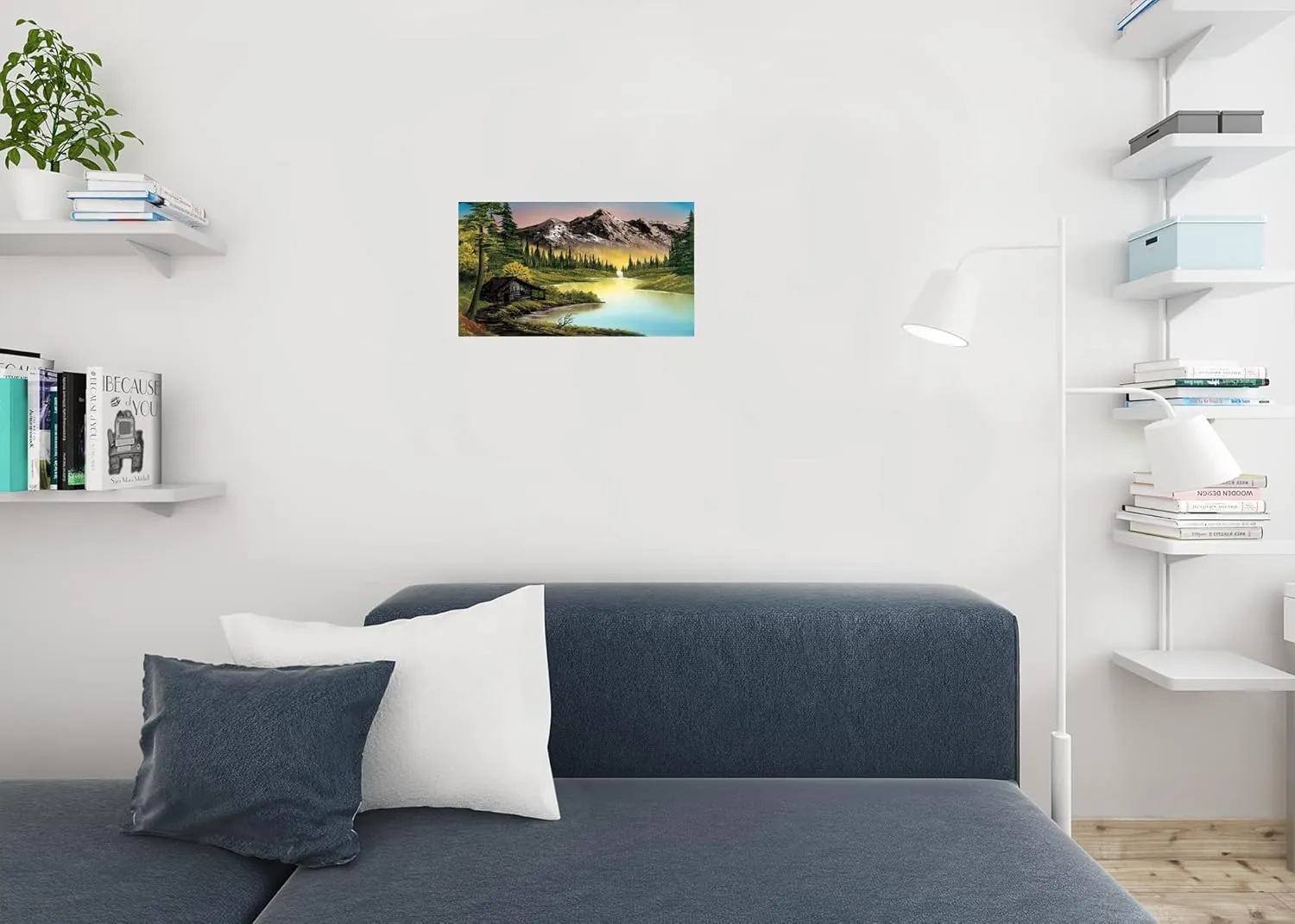 Bob Ross Mountain Retreat Art Print Bob Ross Poster Bob Ross Collection Bob Art Paintings Happy Accidents Bob Ross Print Decor Mountains Painting Cool Wall Art Print Poster 12x18