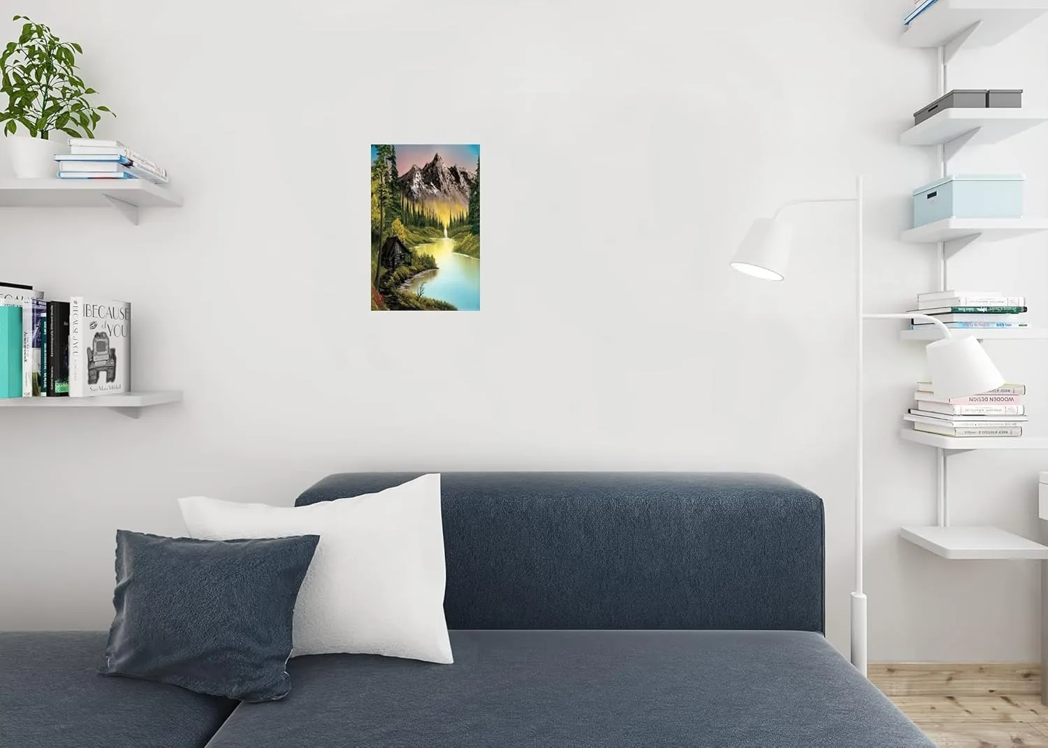 Bob Ross Mountain Retreat Art Print Bob Ross Poster Bob Ross Collection Bob Art Paintings Happy Accidents Bob Ross Print Decor Mountains Painting Cool Wall Art Print Poster 12x18