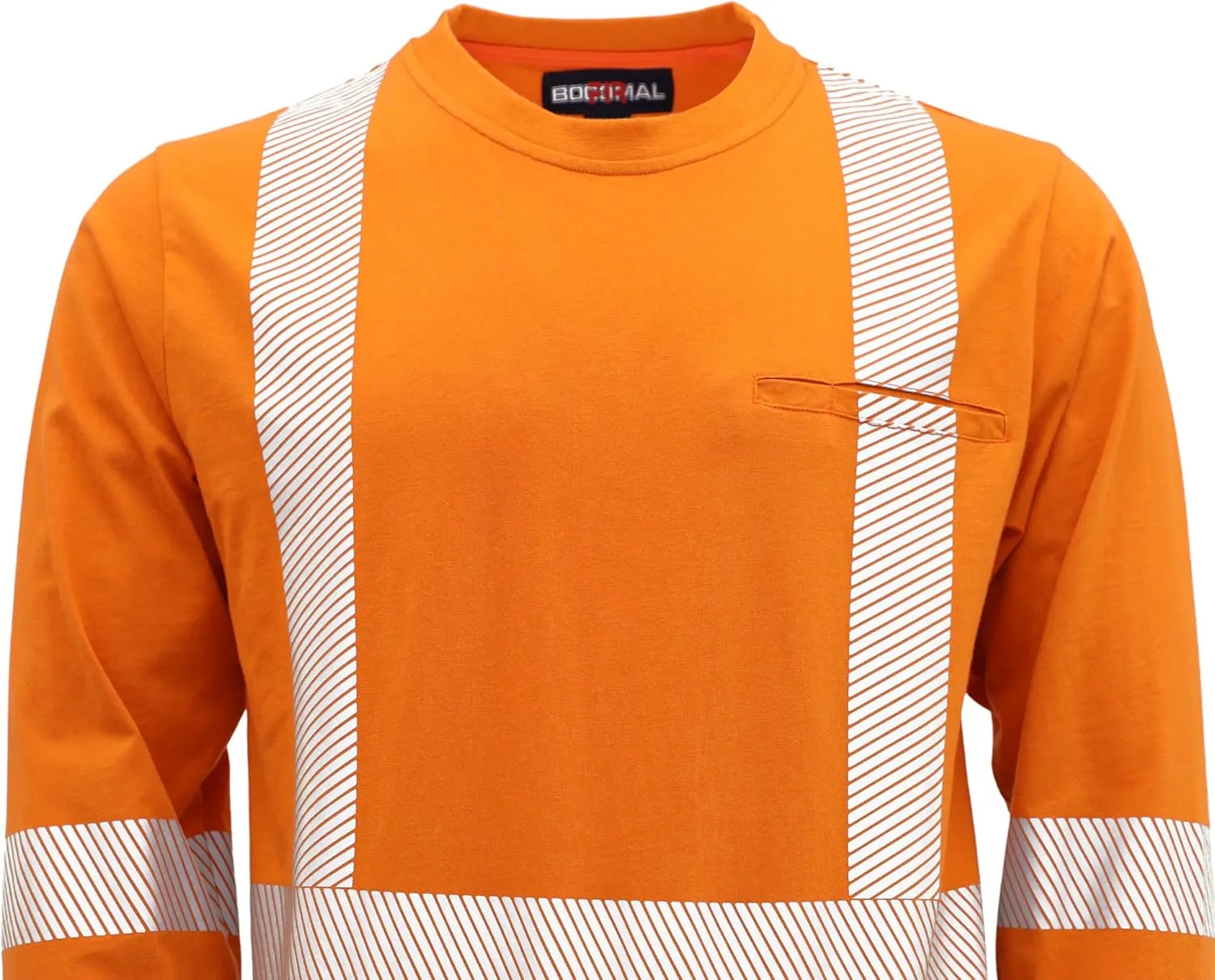 BOCOMAL FR Hi-Vis Shirts 6oz Lightweight High Visibility Reflective Flame Resistant/Fire Retardant Shirt Men's Safety Shirts