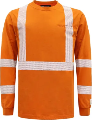 BOCOMAL FR Hi-Vis Shirts 6oz Lightweight High Visibility Reflective Flame Resistant/Fire Retardant Shirt Men's Safety Shirts