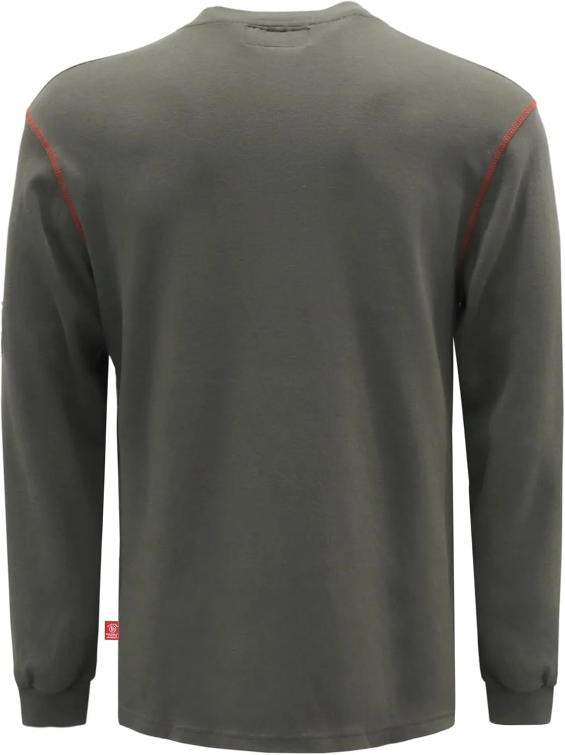 BOCOMAL FR Shirts Flame Resistant Henley Shirt NFPA2112/CAT2 7oz Men's Long Sleeve Fire Retardant Clothing