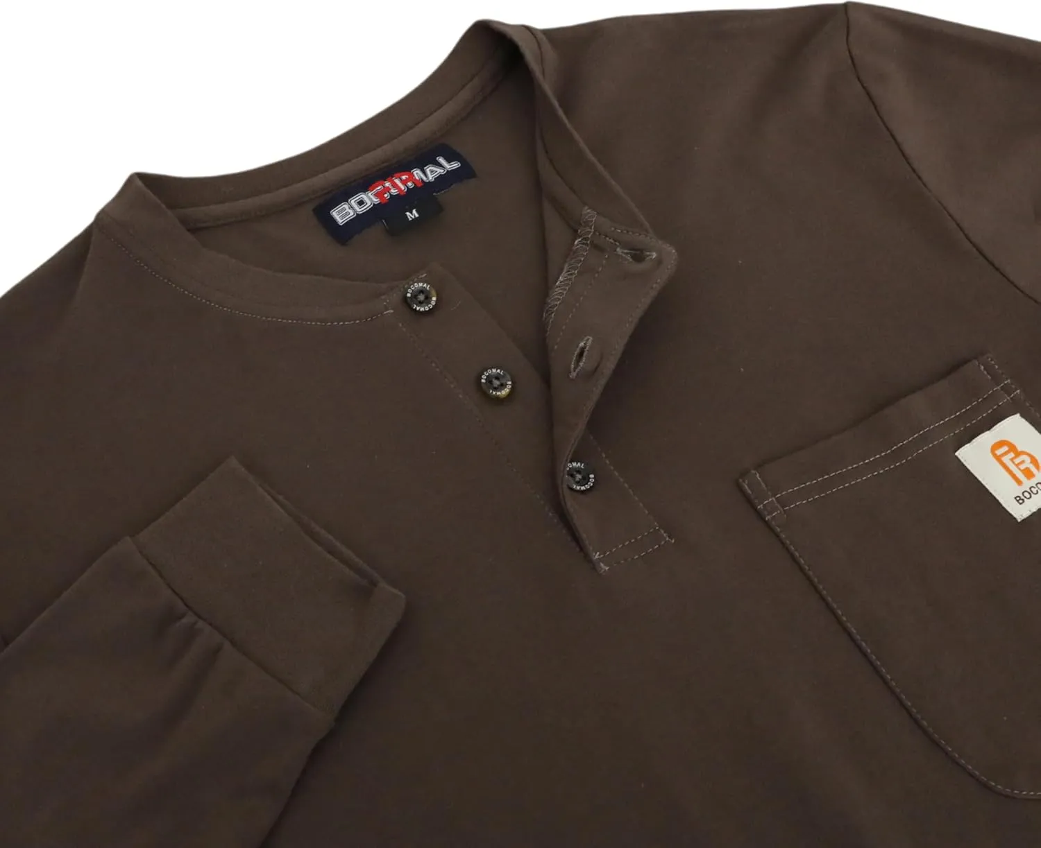 BOCOMAL FR Shirts Flame Resistant Shirt 5.5oz 100% Cotton Light Weight CAT2 Fire Retardant Henley Shirts