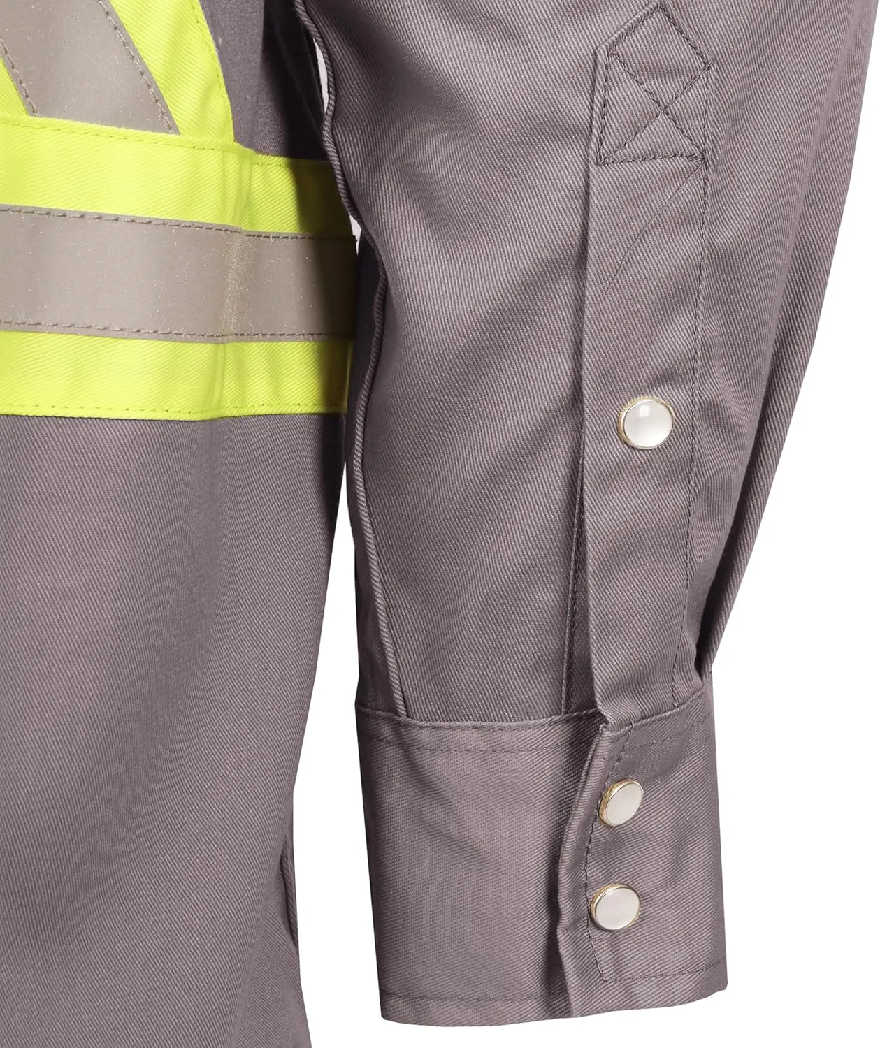 BOCOMAL FR Shirts for Men Hi Vis High Visibility 6.5oz Lightweight Type O Flame Resistant Refective Safety Shirt