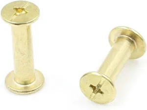 Bookbinding Kit 120pc Chicago Screws M5*6 Posts Brass Chicago Screws for Leather Handicrafts Decor Books Albums