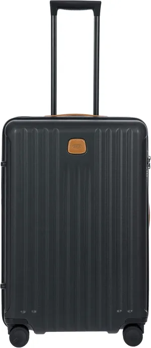 Bric's Capri 2.0 27"-Inch Spinner - Expandable Luxury Carry On Luggage With Spinner Wheels - Lightweight Carry On Suitcases with Wheels Made From Durable Polycarbonate - Matte Black