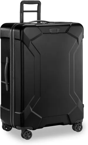 Briggs & Riley 30" Large Spinner - Checked Luggage for Travel, Suitcases with Wheels, Hardside Rolling Bag for Men & Women, Self-Repairing Zipper - Torq Collection, Stealth Black