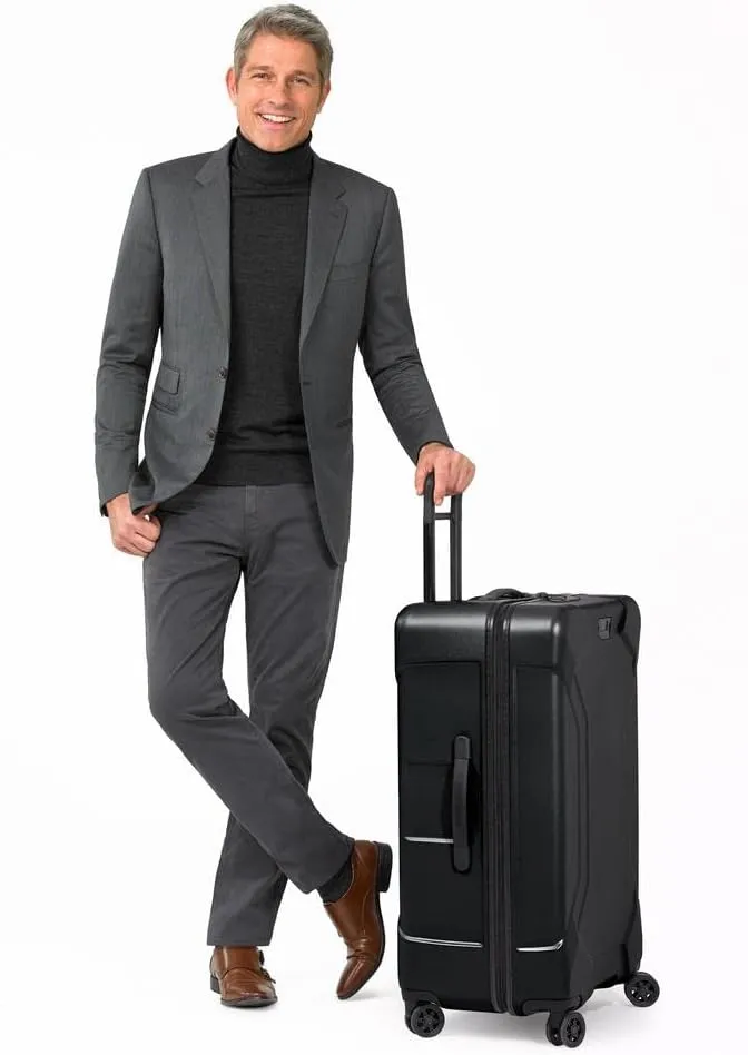 Briggs & Riley 30" Large Spinner - Checked Luggage for Travel, Suitcases with Wheels, Hardside Rolling Bag for Men & Women, Self-Repairing Zipper - Torq Collection, Stealth Black