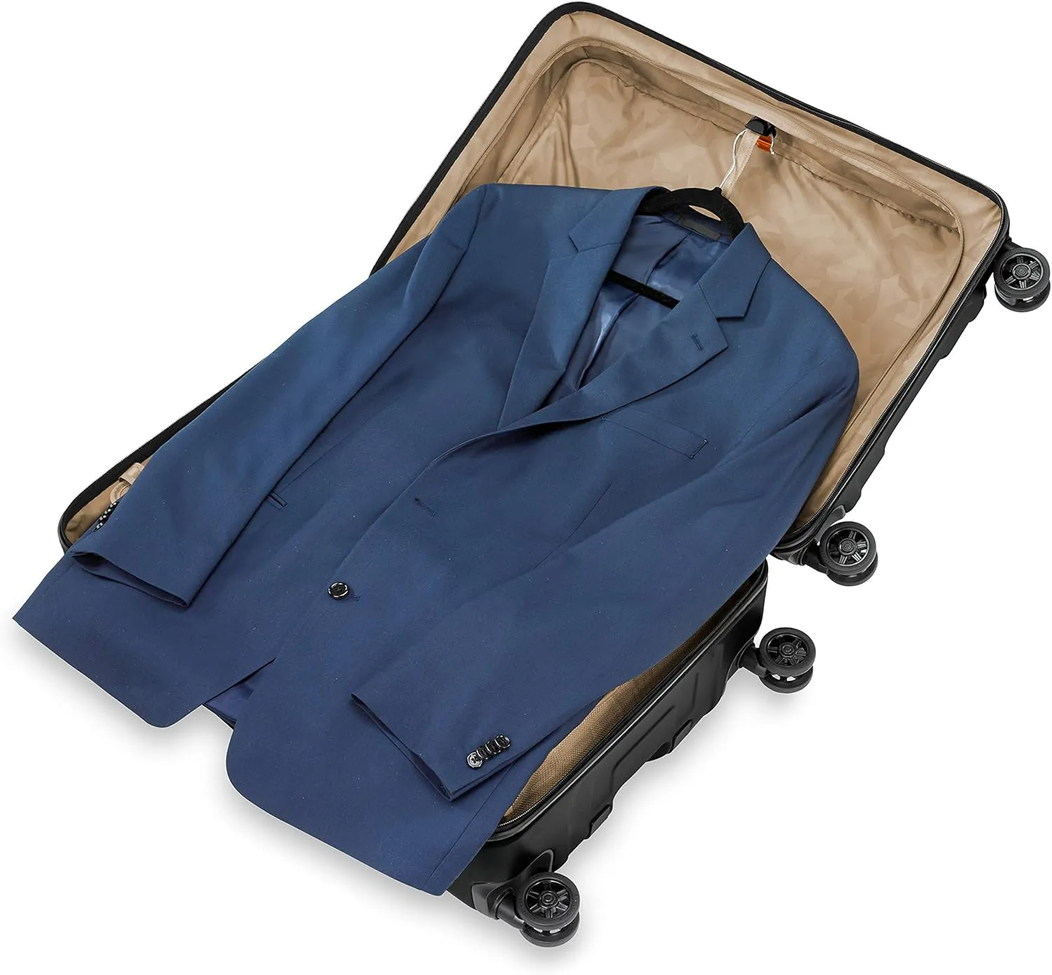 Briggs & Riley 30" Large Spinner - Checked Luggage for Travel, Suitcases with Wheels, Hardside Rolling Bag for Men & Women, Self-Repairing Zipper - Torq Collection, Stealth Black