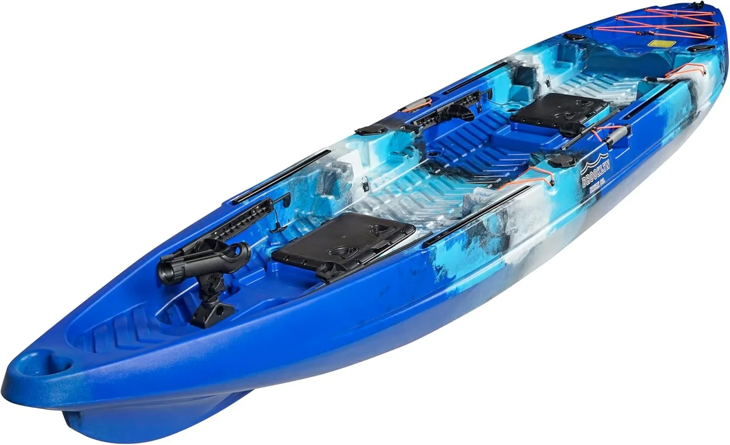 Brooklyn 13.0 Pro Tandem Kayak 12-Foot, 8 inch 2 or 3 Person Sit On Top Fishing Kayak