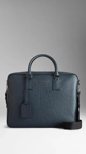 Burberry  - Signature Grain Leather Briefcase