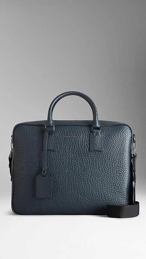 Burberry  - Signature Grain Leather Briefcase
