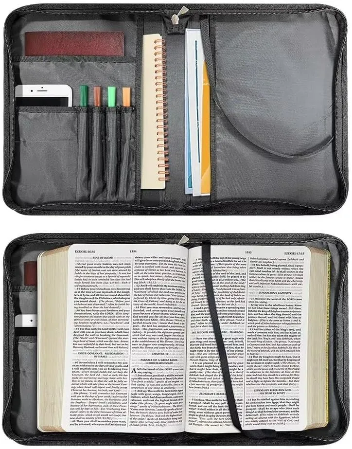 Butterfly Print Bible Cover Pray About Everthing Bible Holder Case Handbag with Adjustable Shoulder Strap Large Capacity Tote Bag Study Bible Carrying Cases Christian Gifts, L
