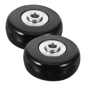 Cabilock 2pcs Universal Wheel Accessories Suitcase Replacement Traveling Luggage Wheels Castor Wheels Travel Luggage Trunk Wheeled Caster for Covers Swivel Small Wheels Black Rubber