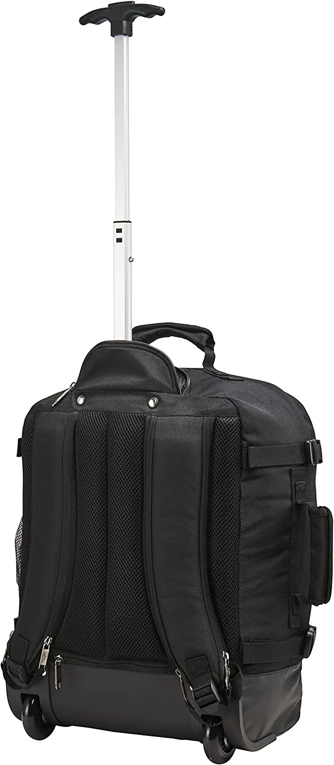 Cabin Max Greenwich 30L 18x14x8" (45x36x20cm) Hybrid Trolley Backpack (Black)