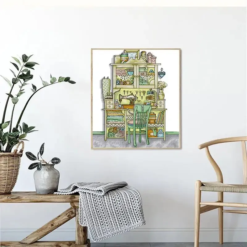 Cabinet Printed Cross Stitch Kits 16CT