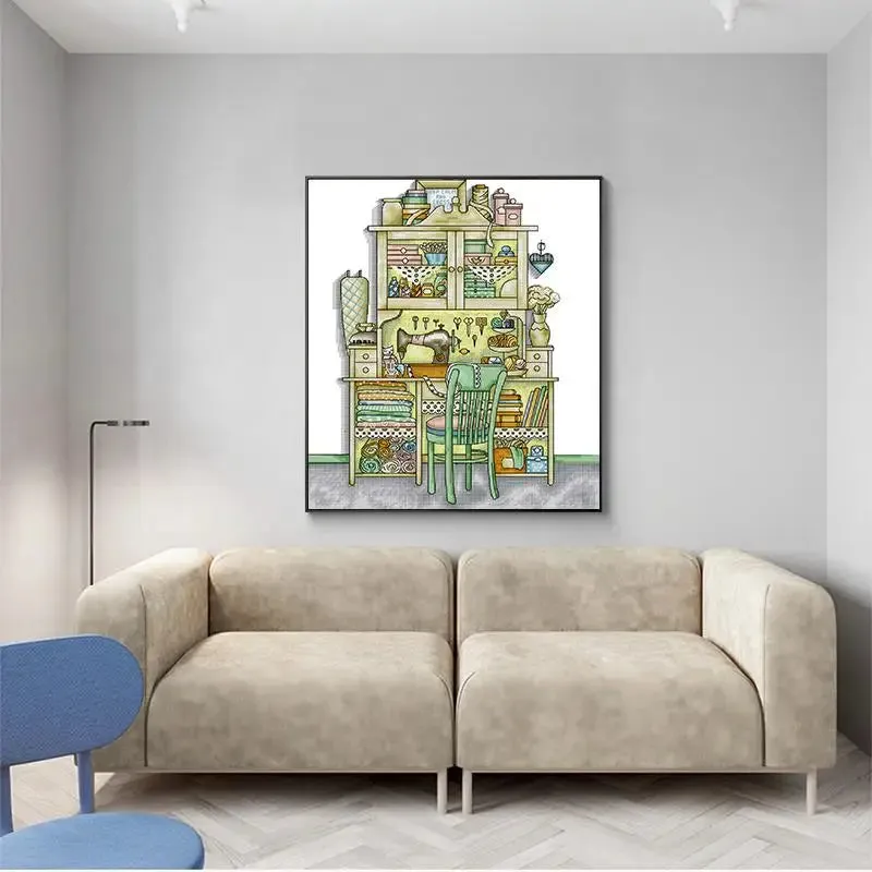 Cabinet Printed Cross Stitch Kits 16CT