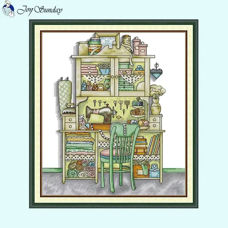 Cabinet Printed Cross Stitch Kits 16CT