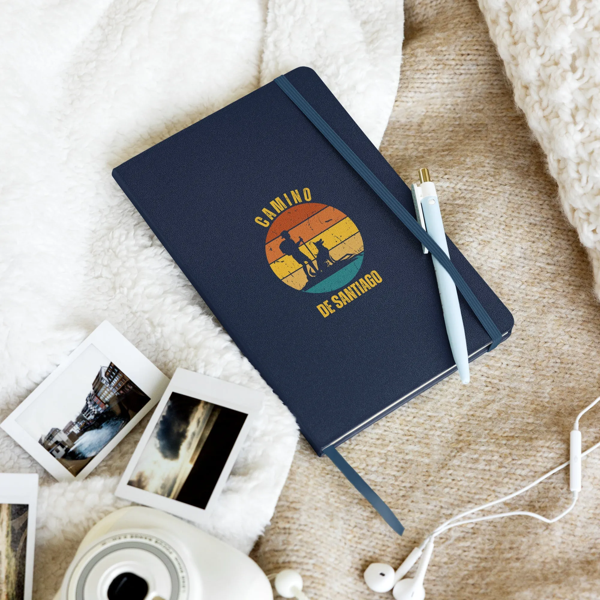 Camino de Santiago Hard Cover Journal, Camino Keepsake, Hiker with Dog Peregrinos