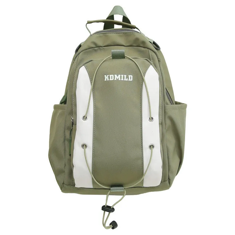 Campus Style Minimalist And Versatile Drawstring Backpack