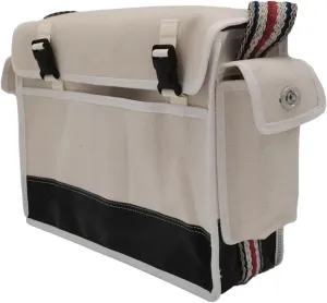 Canvas Tool Bag Tool Organizer Bag Tool Carriers with Handle Tool Pouch Tool Handbag for Carpenter Woodworker Worker Plumber, White