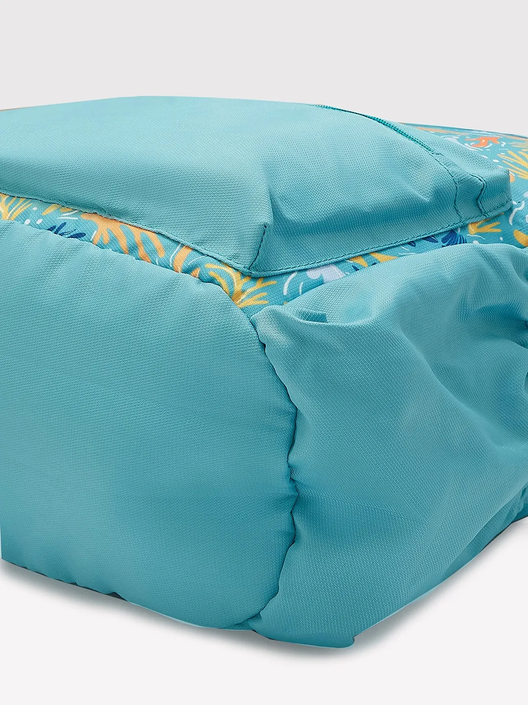 Caprese Xenia Medium Turquoise Printed Backpack