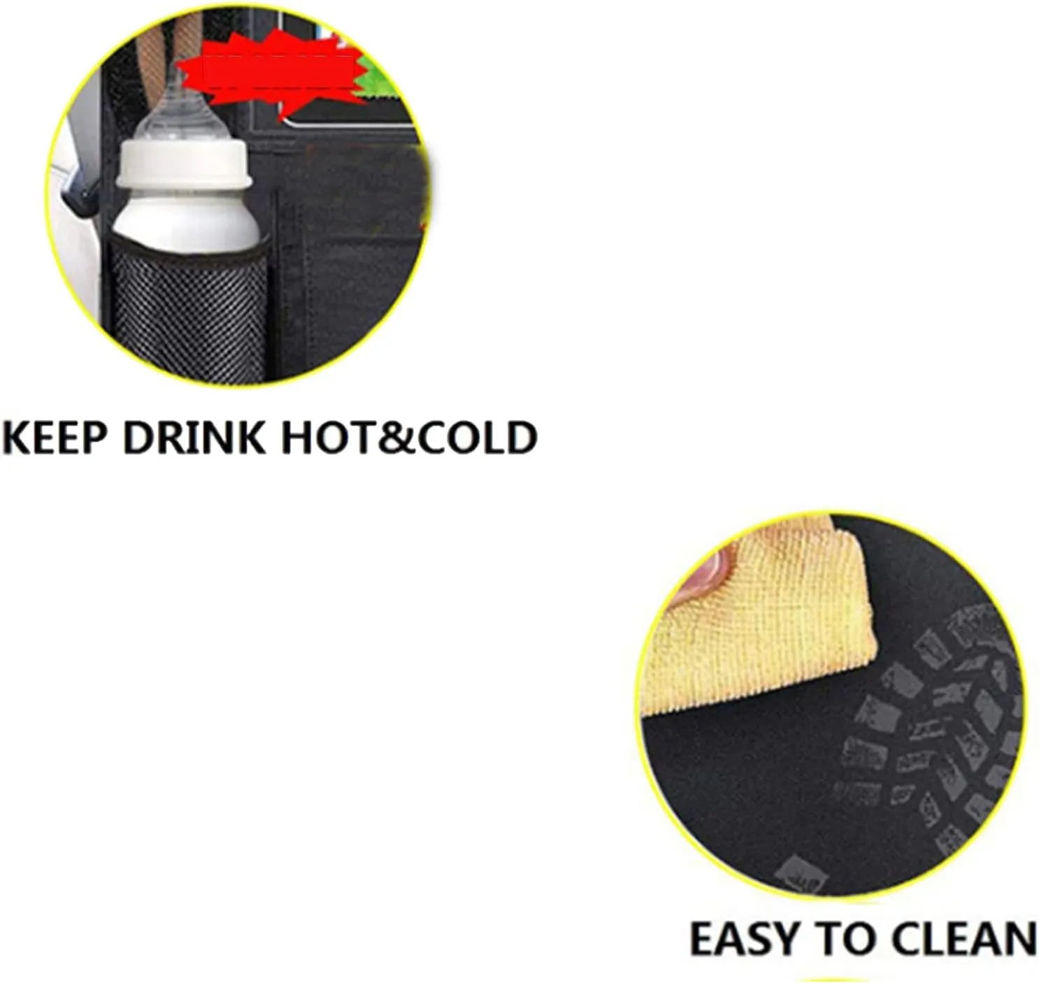 Car Seat Organiser for Volkswagen VW Atlas (7-Seater) 2018 2019 2020 2021 2022 2023 2024 2025, 1Pcs Multifunctional Tidy 10 Pockets Storage Bag Travel Hanging Universal Accessories,B