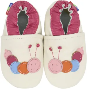 Carozoo Black Cat White S Unisex Baby Soft Sole Leather Shoes