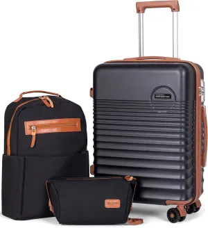 Carry On Luggage 22x14x9 Airline Approved, 20-inch Hard Shell Suitcases with Wheels, ABS Lightweight Carry on Suitcase with TSA Lock