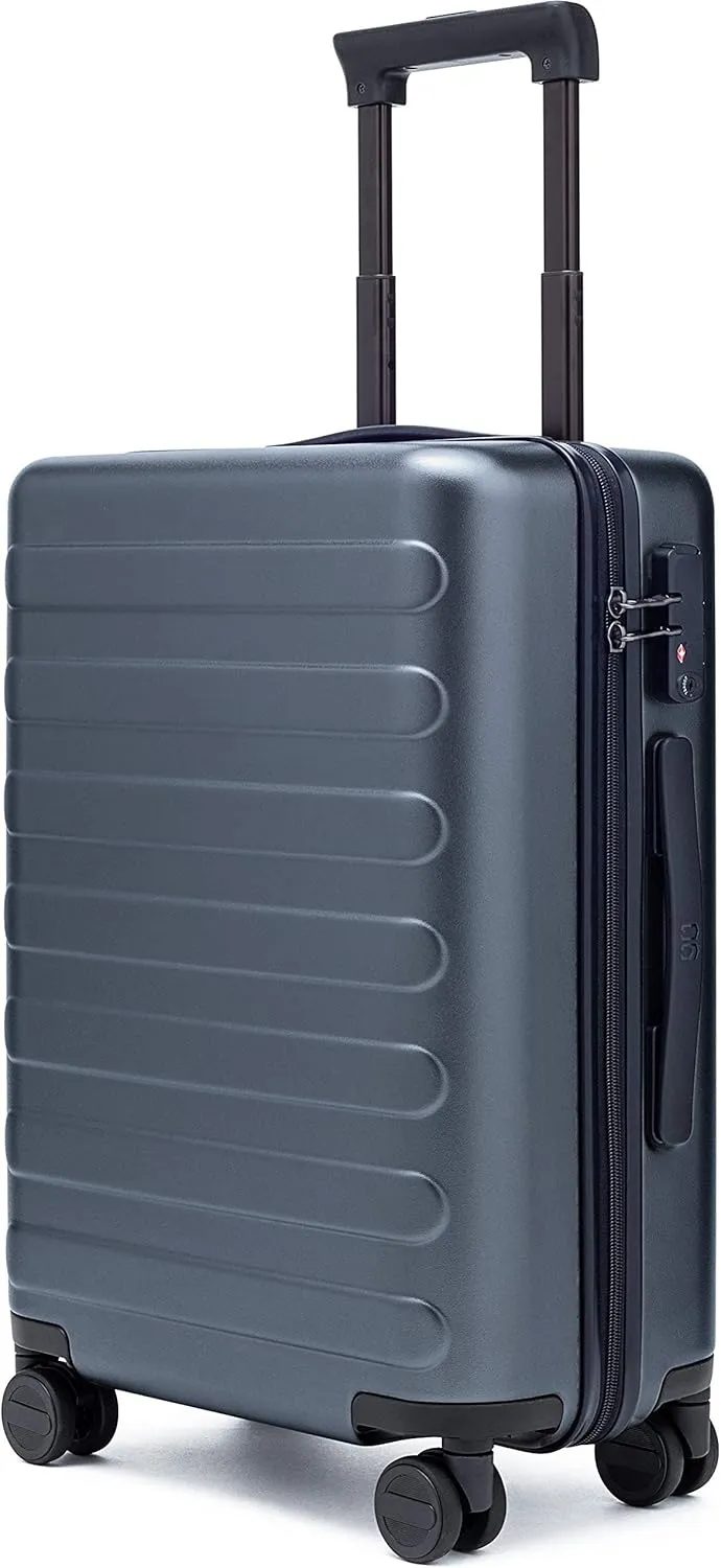 Carry on Luggage 22x14x9 Airline Approved, PC Hard Shell Suitcase with Double Spinner Wheels, TSA Lock, Doris Basic (Grey Color, 20 Inch)