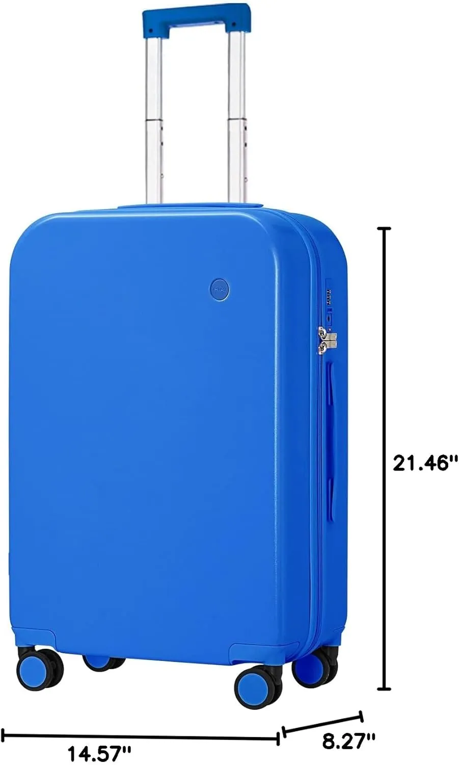 Carry on Luggage, Mixi Suitcase Spinner Wheels Luggage Hardshell Lightweight Rolling Suitcases PC with Cover & TSA Lock for Business Travel Klein Blue